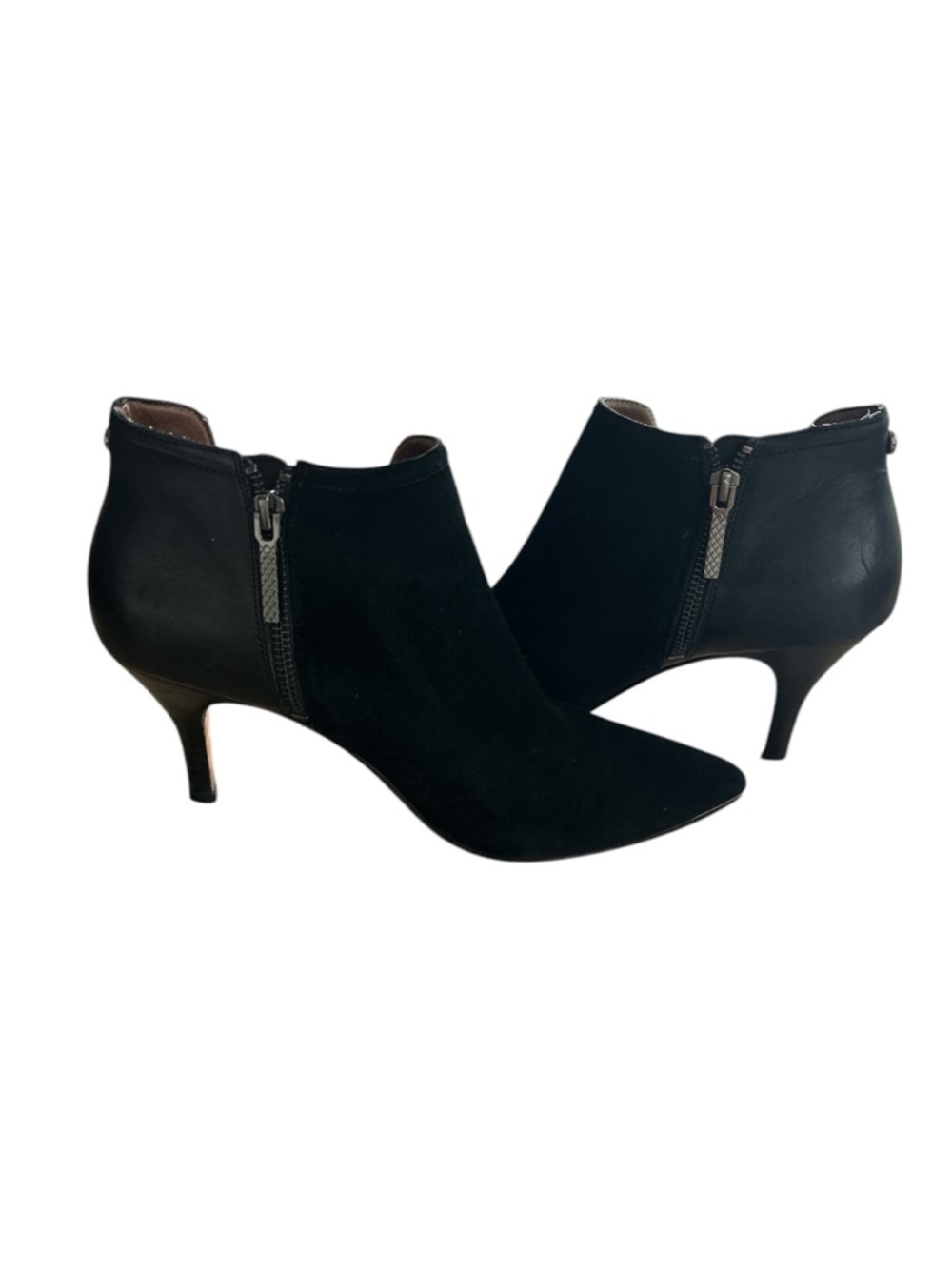 Donald J. Pliner Black Pointed-Toe Ankle Heeled Booties - Picture 4 of 8